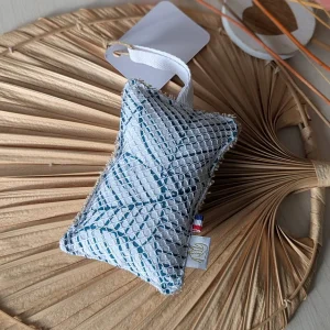 Eponge lavable double-face Feuille bleue