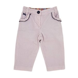 Pantalon bébé fille poches volantées - Rose